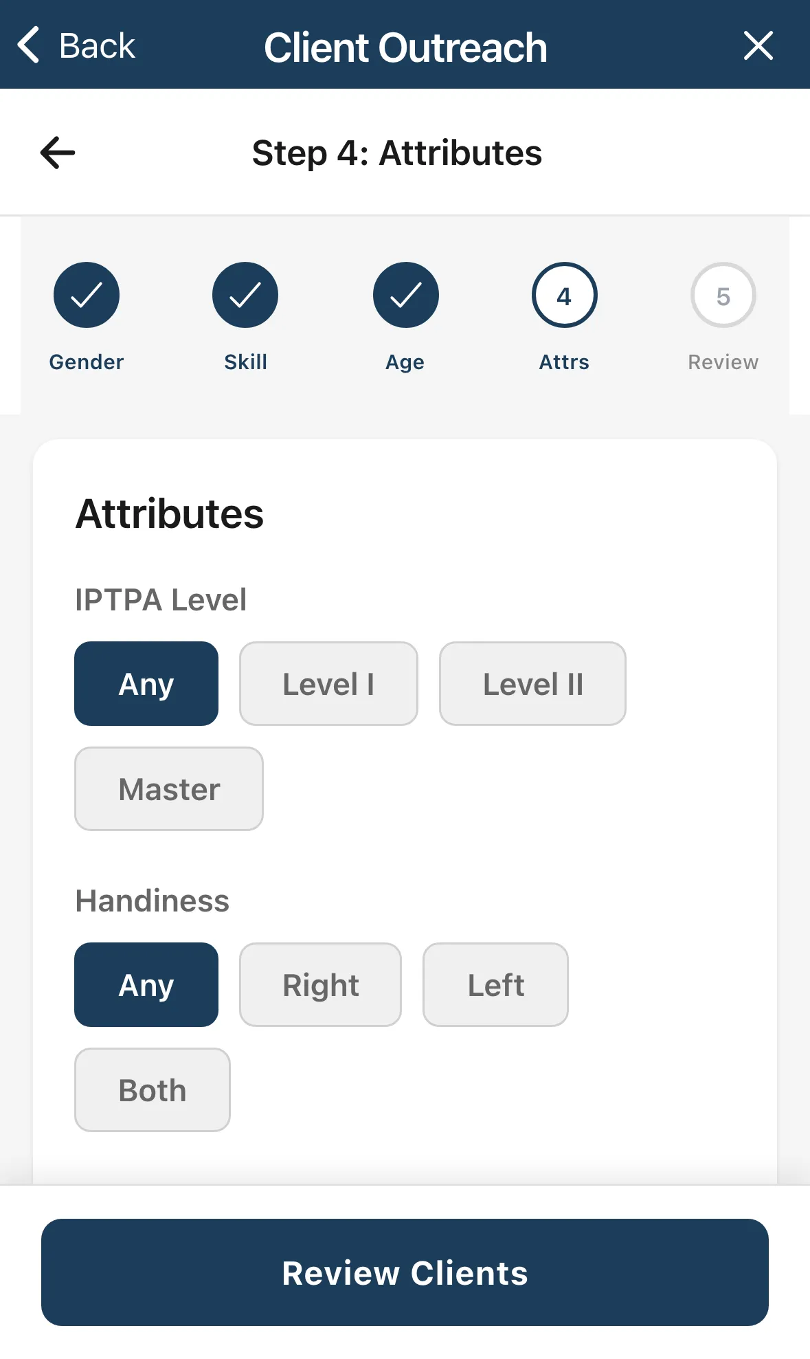 Step 4, Attributes and the other filters